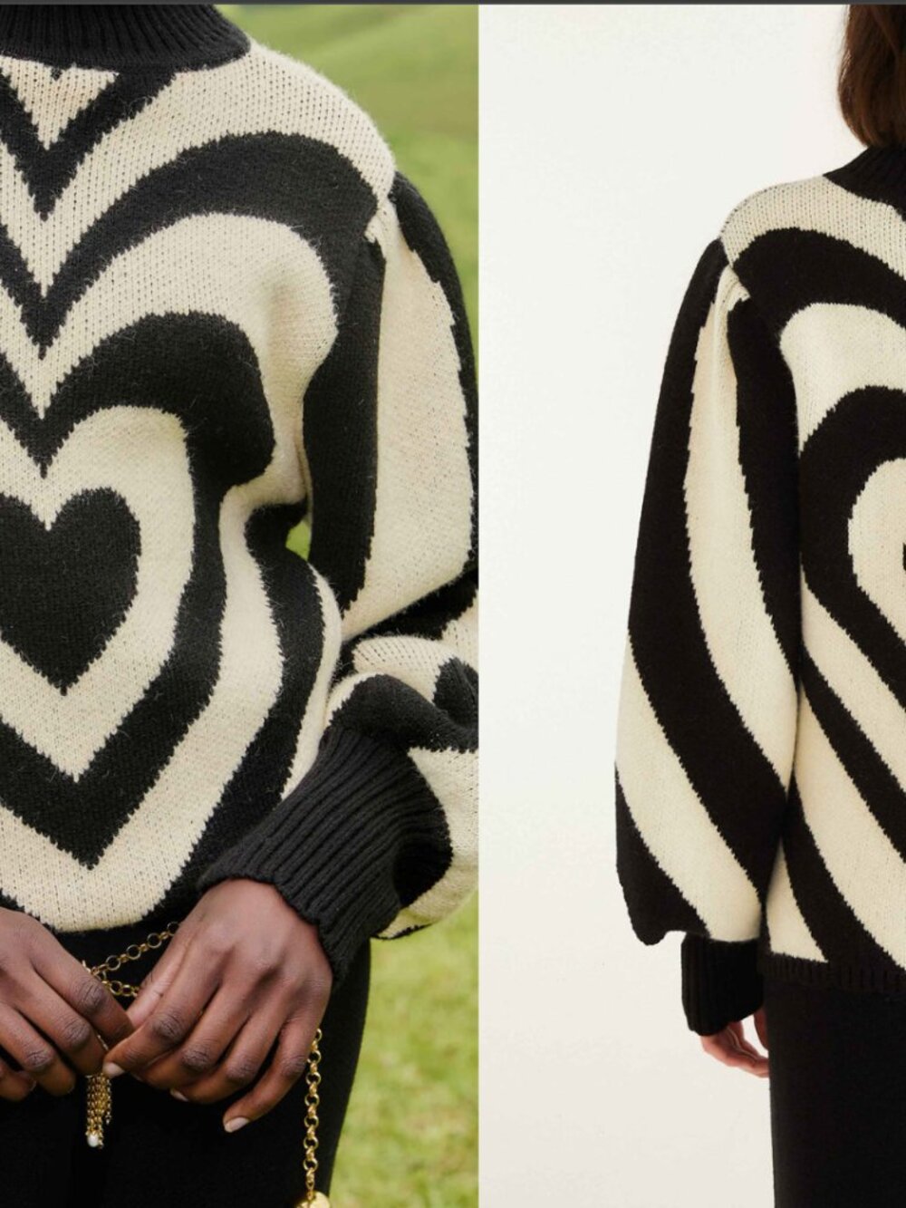 Farm Rio Heart Gradient Knit Sweater NWT size XL